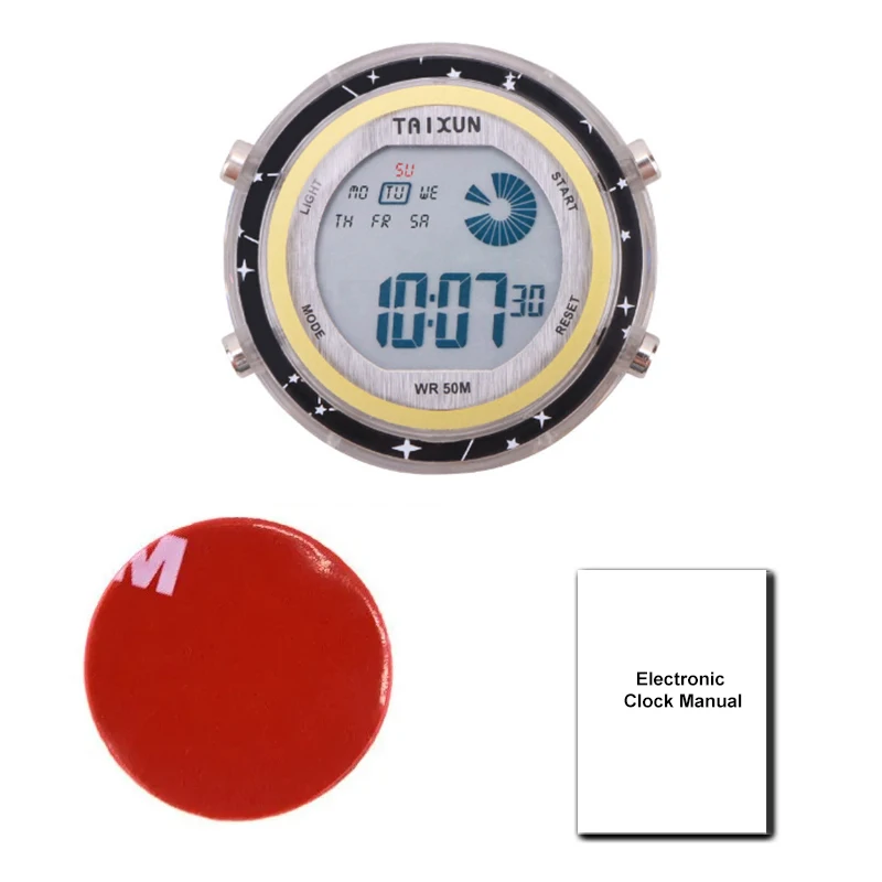 

Цифровые мотоциклетные часы, водонепроницаемые мини-часы для приборной панели, лодки, велосипеда