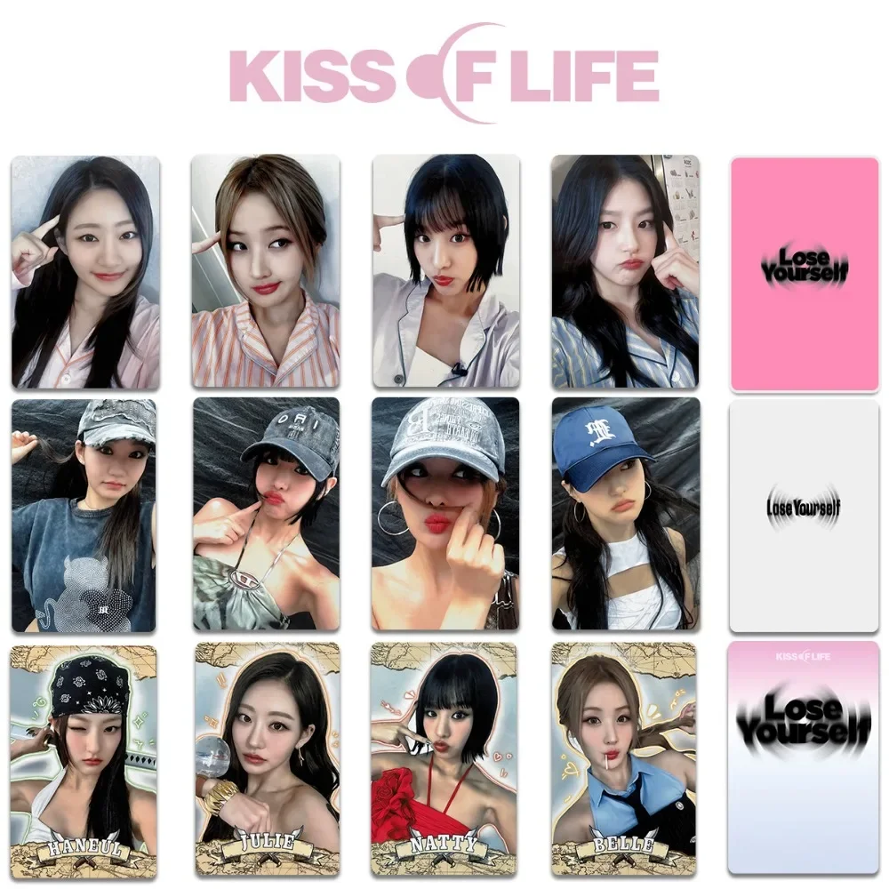 4 шт. KPOP KISS OF LIFE LOMO Card Специальная карта JULIE NATTY BELLE HANEUL Двусторонняя фотокарта