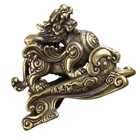 1pc brass kylin statue safe fine creative chi lin figurine home decor desktop adornment