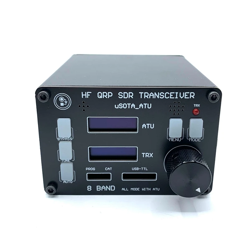 

USOTA-ATU USDX SDR Transceiver All Mode 8 Band HF Ham Radio QRP CW Transceiver ATU-100 Antenna Tuner Dual-Screen Display