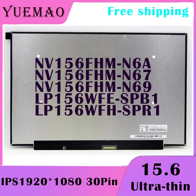 

15.6" FHD Laptop LCD Screen LP156WFH-SPR1 NV156FHM-N67 NV156FHM-N69 LP156WFE-SPB1 NV156FHM-N6A IPS 1920x1080 100% sRGB Display