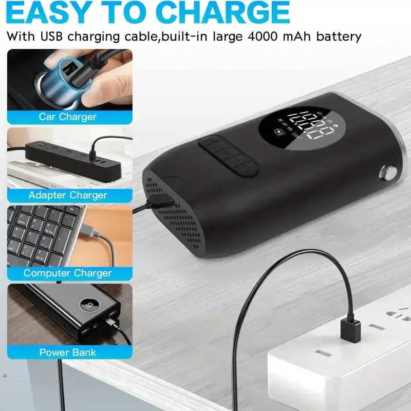 Портативный Воздушный Компрессор Для Накачивания Шин