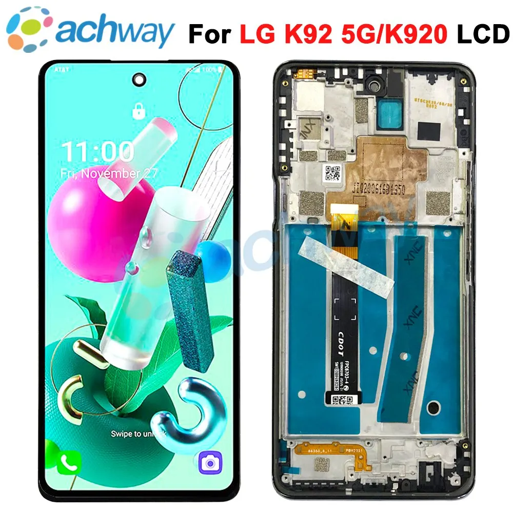 

Протестированный ЖК-дисплей 6,7 дюйма для LG K92 5G, ЖК-дисплей, модель LMK920, сенсорная панель, дигитайзер в сборе для LG K92 K920, замена экрана