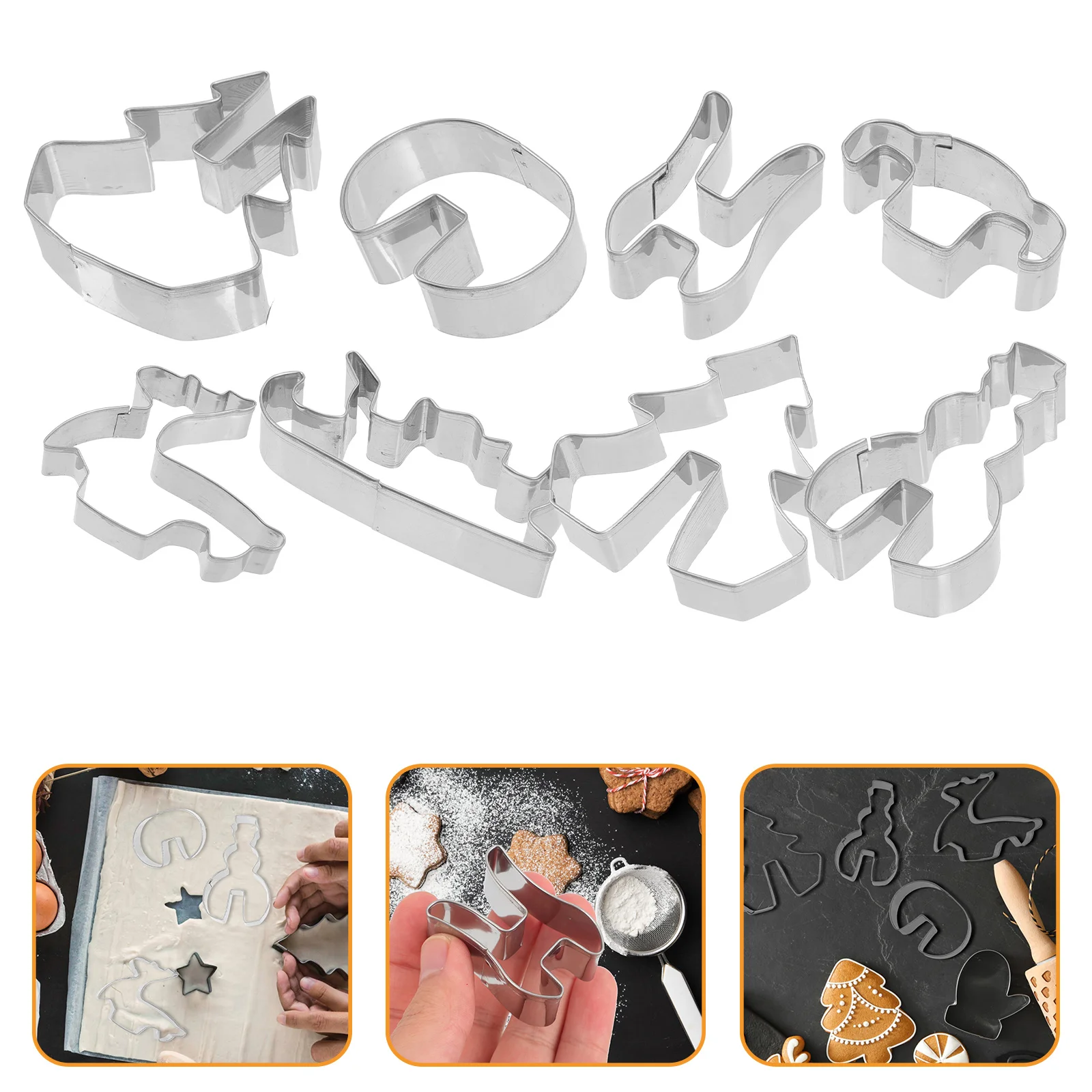 

Cookie Christmas Baking Biscuittree Embosser Molds Candy Stamp Ookie Reindeer Stainless Holiday Shapes Mold Supplies Steel Shape