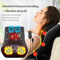 agdoad electric neck massager massage pillow heating vibrating shiatsu neck back shoulder body relaxation massage car home