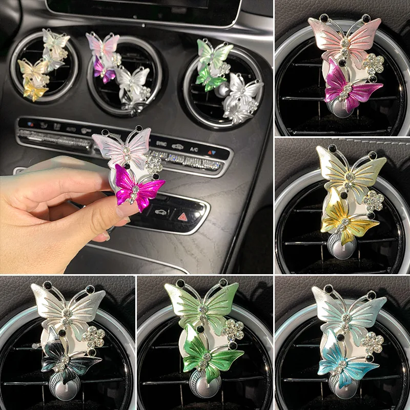 

Car Accessories Perfume Decoration Clip Car Supplies Color Butterfly Air Vent Decoration Clip