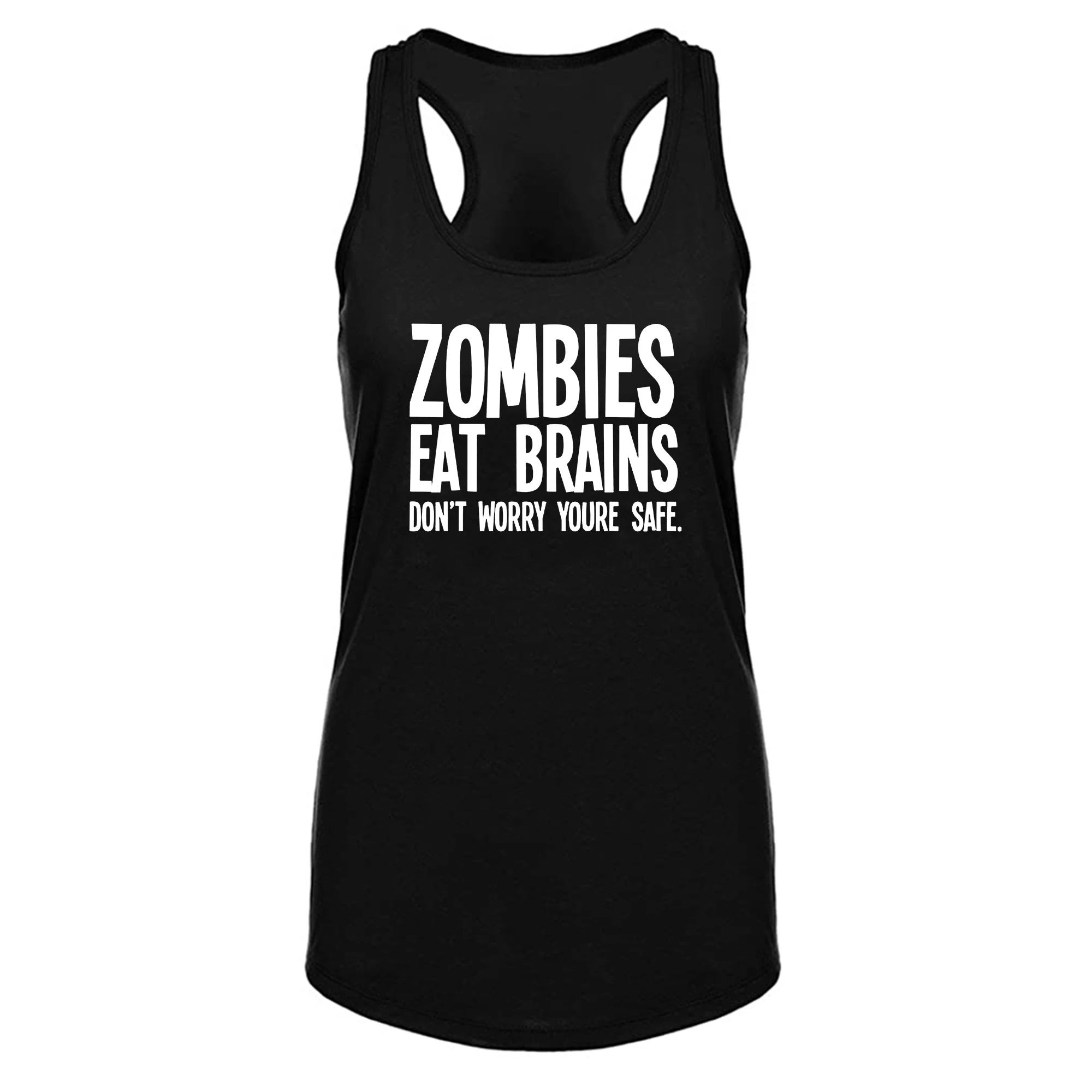 

Lyprerazy женские зомби, съесть мозги, не волнуйтесь, вы в безопасности, тренировки, тренажерный зал, Забавный Печатный Топ