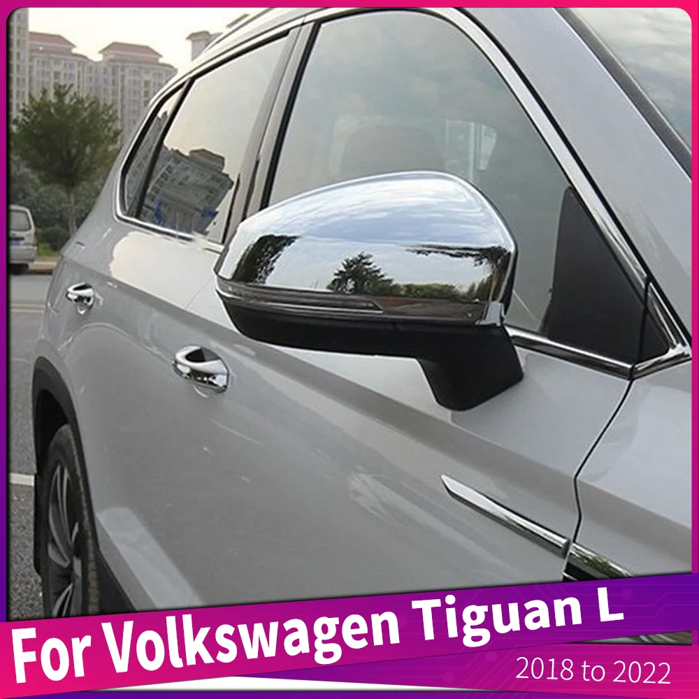

Fit For Volkswagen Tiguan L 2018 to 2022 Car Rear View Mirror Decoration Side Door Mirror Trims Cover Frame