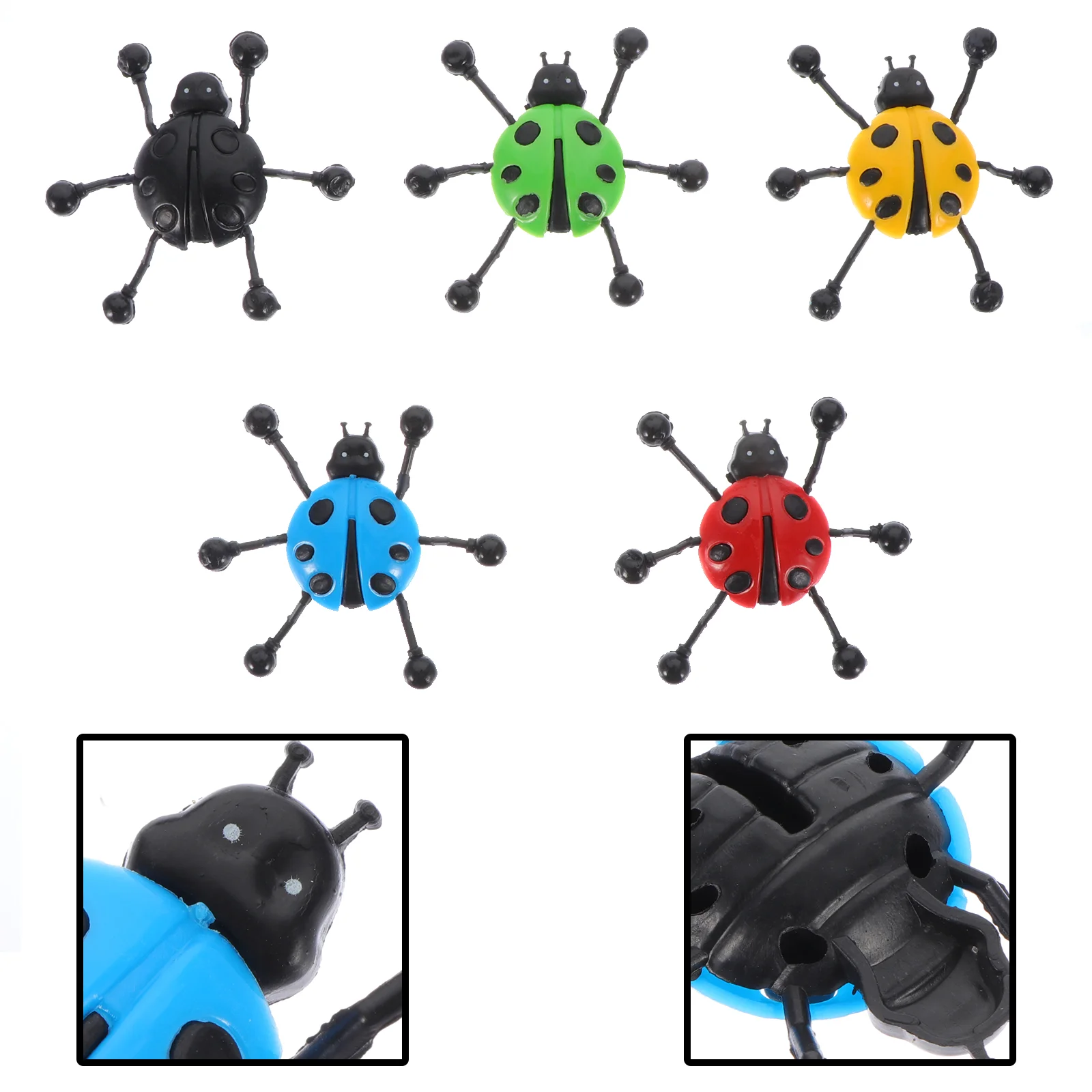 

12 Pcs Climbing Wall Ladybug Toy Reptile Toys Children Sticky Party Gift Bag Kids Plaything Tpr Novel Ladybirds Kwami ​​toys