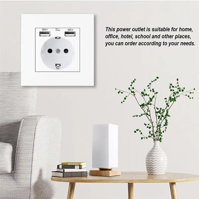 Настенная USB розетка много новых стильных панелей для спальни AC 110V-250V 16A настенная