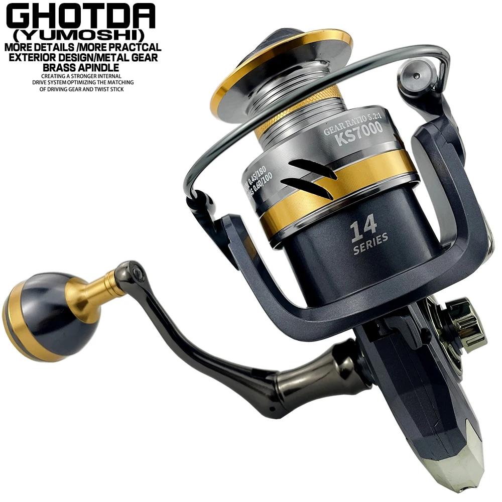 

Металлическая катушка для морской рыбалки, высокоскоростная Катушка 5,2: 1, подходит для ловли щуки, стандартная серия, катушка для спиннинга для морской приманки