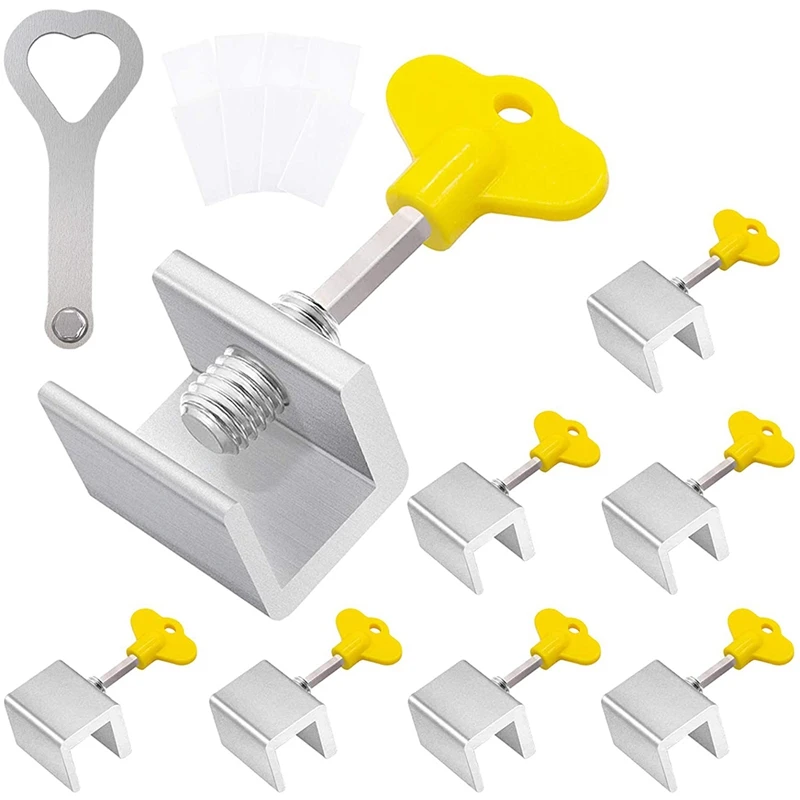 

Hot-Adjustable Sliding Window Locks,Security Window Lock Aluminum With Key For Home,Office And Public Places