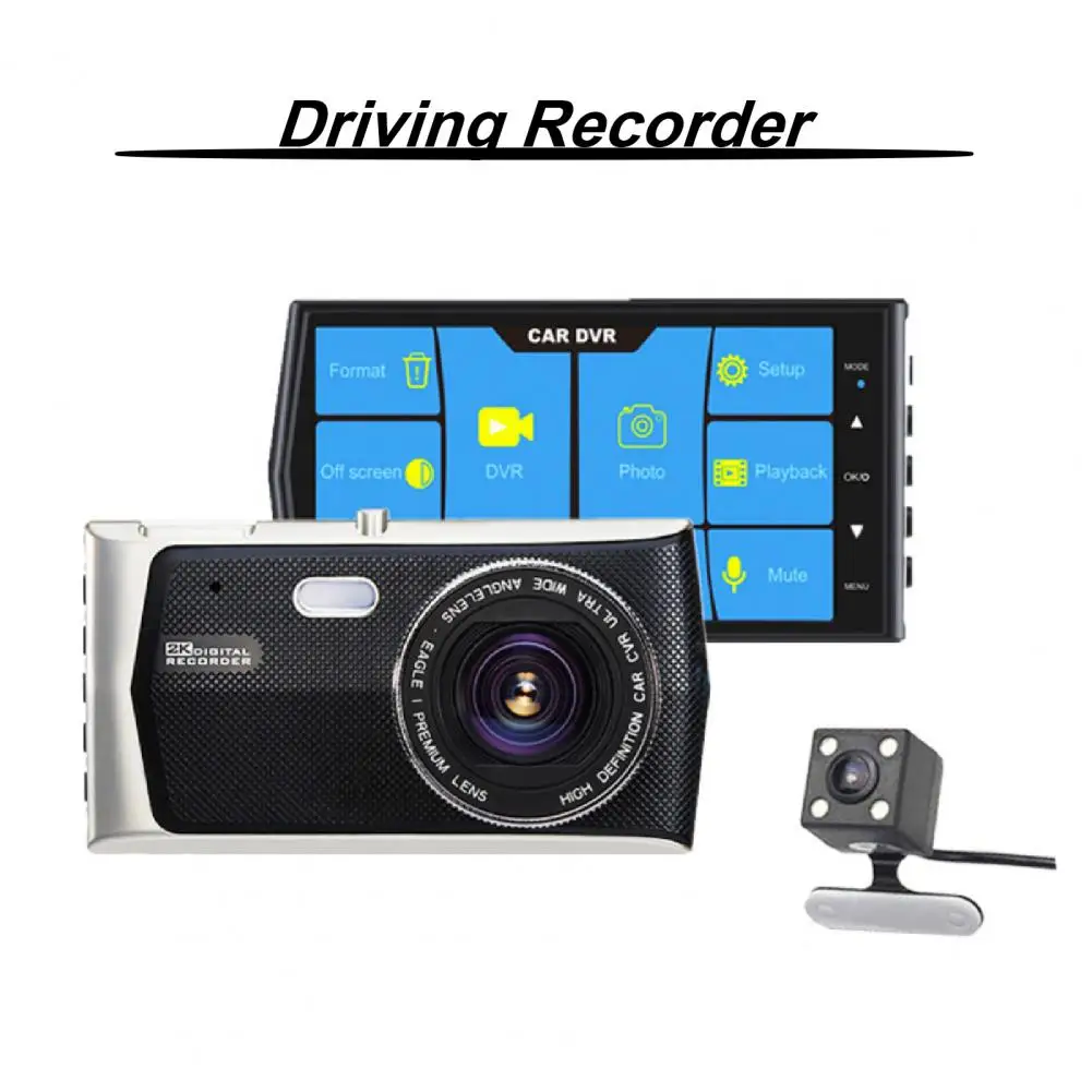 

1080P HD Car Dash Cam DVR Camcorder 4 inch Night Vision Sensor Car Camera Recorder Automobile Video Recorder Car Accessories