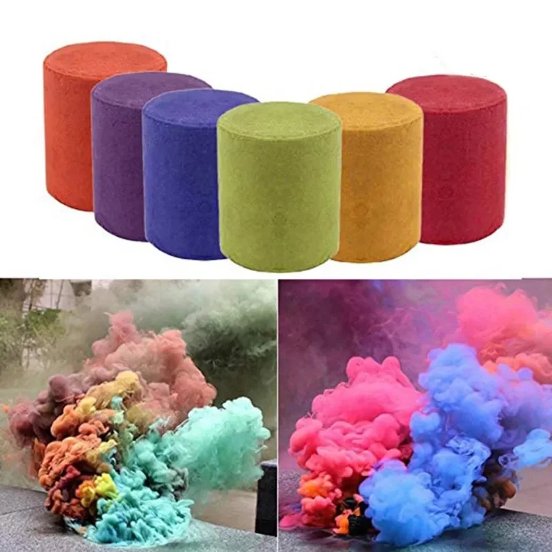 

3x Smoke Cake Colorful Effect Maker Halloween Magic Smokes Pill Party Stage Smoke Bomb Prop Wedding Photography Atmosphere Tool