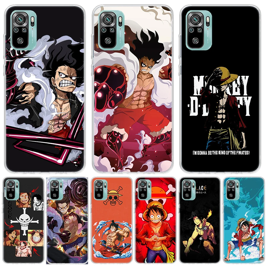 Luffy One Piece Fashion Anime для Xiaomi Redmi Note 10S 10 11S 11 9S 9 8T 8 Pro чехол телефона 11T 5G 11E 9T 7 6 5 5A 4X Fundas