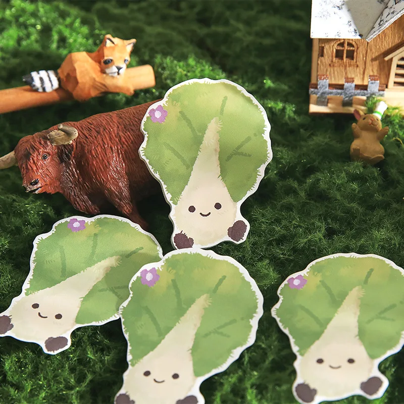 Фото 30 шт. милые липкие заметки Kawaii Fun Sticky Notes, объемные липкие блокноты с растительной тематикой, самоклеящиеся блокноты для заметок, подарок для детей №4