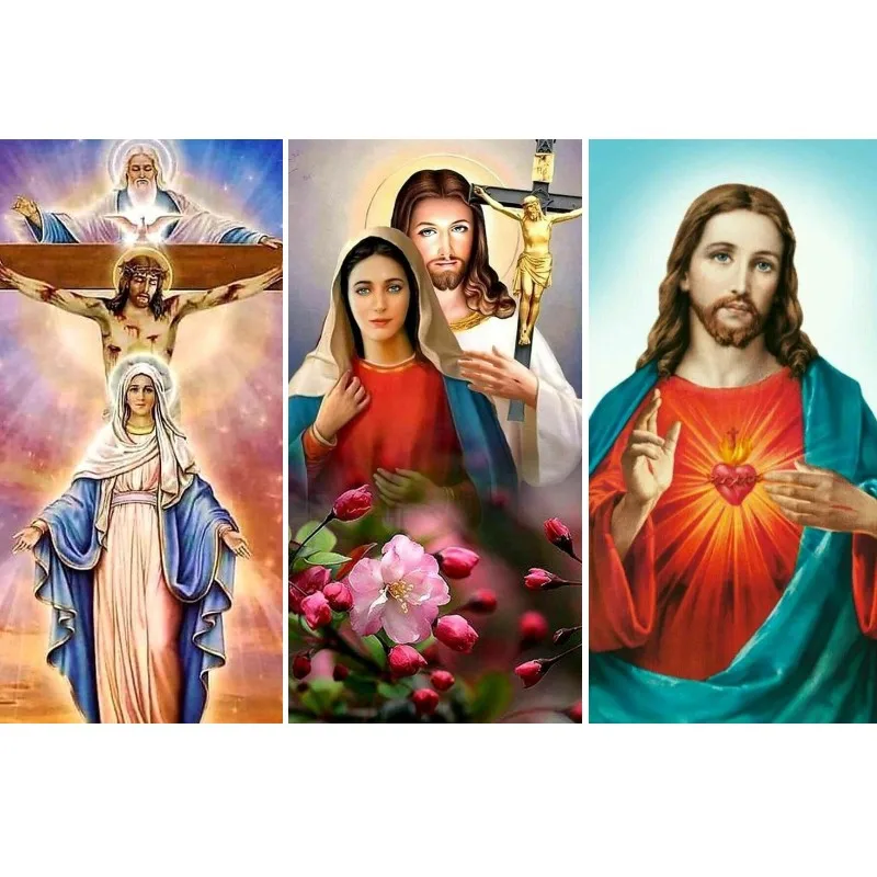 

5D Diamond Painting Jesus Sacred Heart Full Drill Mosaic Christian Paintings Diamond Embroidery Diy Rhinestones Art Home Decor