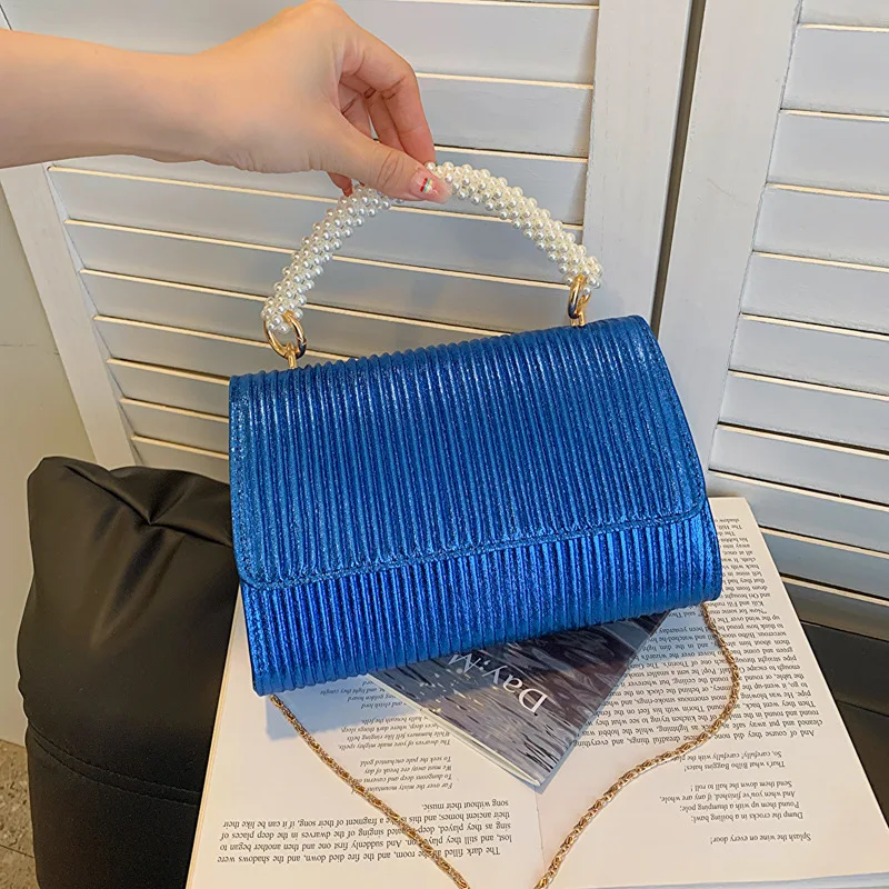 

Bags For Women 2023 Trend Handbags Designer Luxury Square Crossbody Bags Female Shoulder Handbags Ladies Pearl Handheld Tote Bag