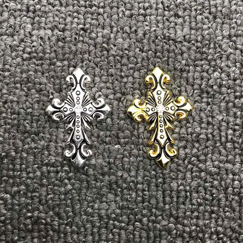 

Metal badge for kerosene lighter oil lighter gas lighter cigarette case DIY handmade decor accessory cross engraving