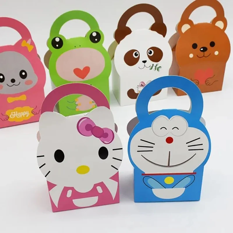 

50 Biscuit Boxes Children's Day Candy Boxes Chocolate Nougat Baking Packaging Boxes Cartoon Animal Shape Easy To Carry Packaging