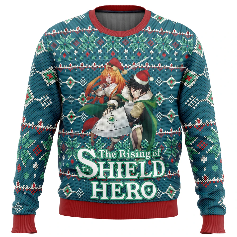 

Rising of the Shield Hero Alt Ugly Christmas Sweater Christmas Sweater gift Santa Claus pullover men 3D Sweatshirt and top autum