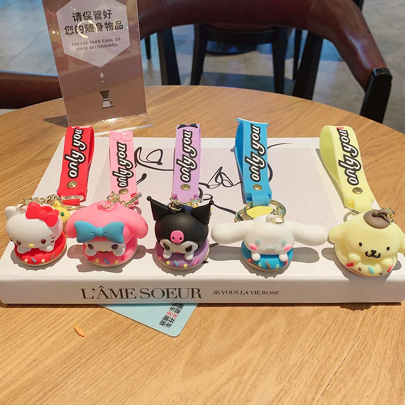 

Disney Car Key Chain Couple Gift Small Doll Key Chain Pendant Valentine Holiday Gift Key Ring Student Bag Hanging Full Matching