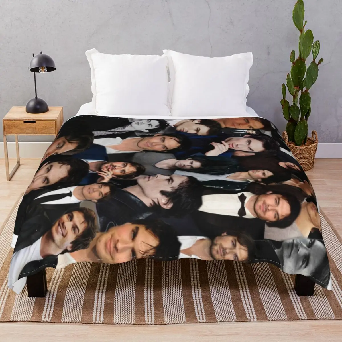 Ian Somerhalder Editing Blanket Fleece Spring/Autumn Multifunction Throw Blankets for Bed Sofa Travel Office