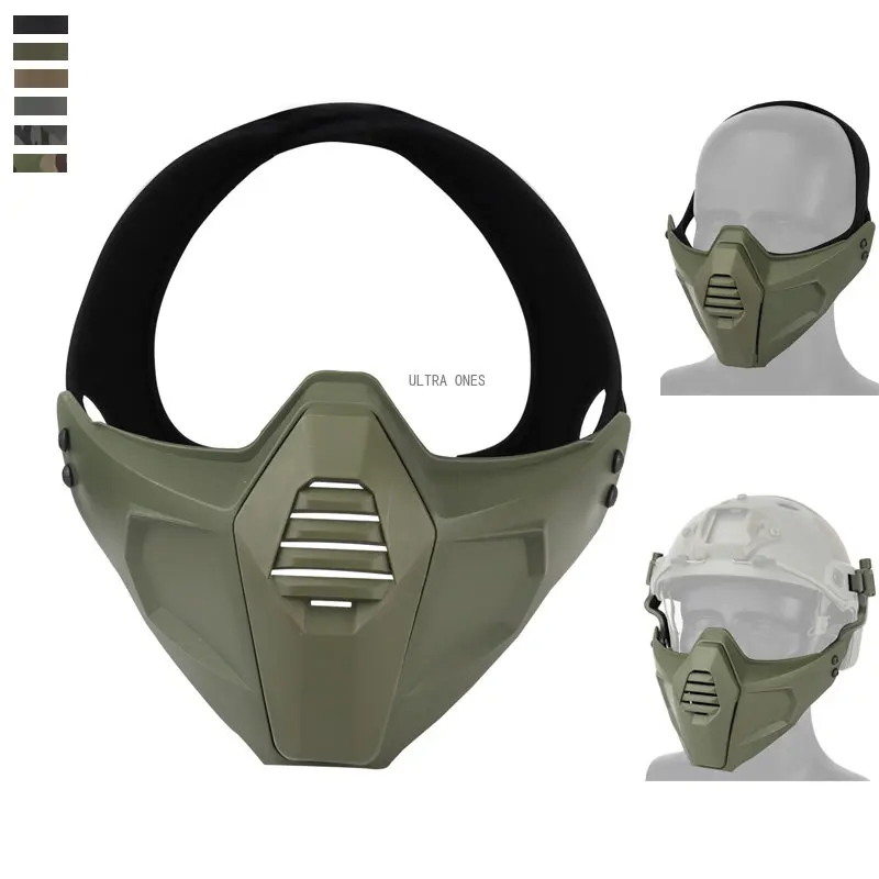 

Military Airsfot Masks Cs Paintball Tactical Sports Impact Resistance Helmet Masks Hunting Airsoft Lightweight Half Face Masks
