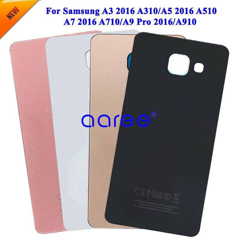 Задняя стеклянная крышка для SAMSUNG A3 2016 A310 A5 2016 A510 A7 2016 A710 A9 Pro 2016 A910 задняя крышка с клеем