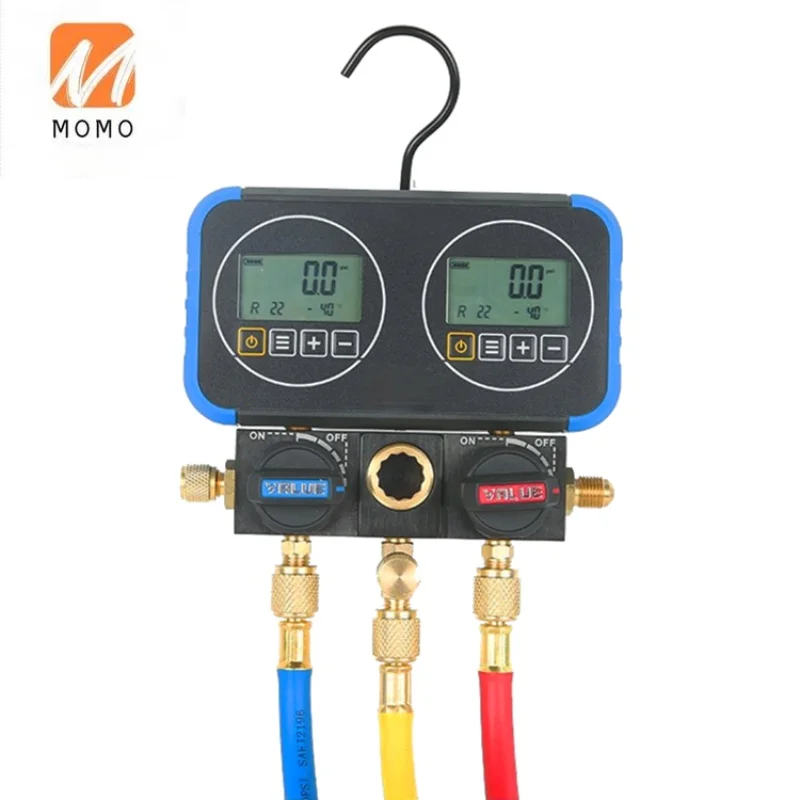 

r22 r32 r410a Refrigeration Double Dial Digital Manifold Pressure Gauge Set