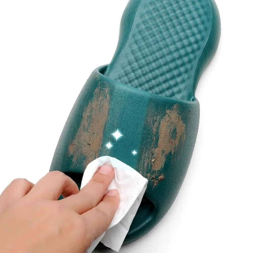 JIANBUDAN Home Slippers EVA Thick sole Women's Indoor Slippers Non-slip Bathroom shoes Summer Outdoor Slides Unisex shoes