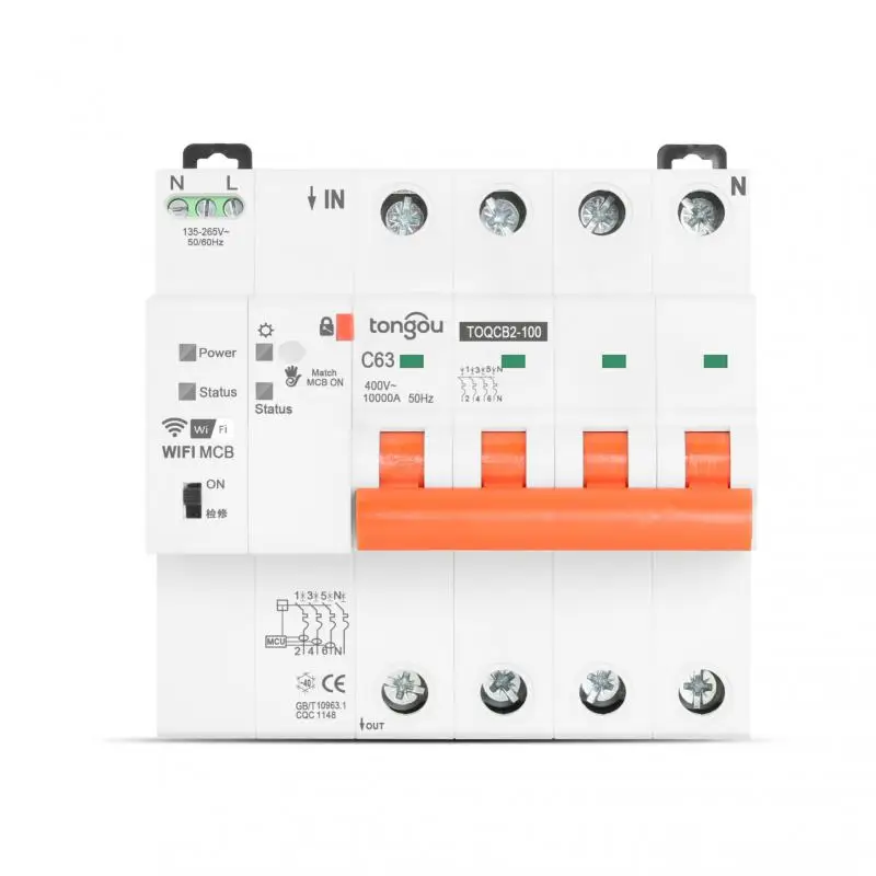 

Wireless Automatic Mcb 63a Remote Control Metering Switch Measurement Circuit Breaker 4p Tuya Timer