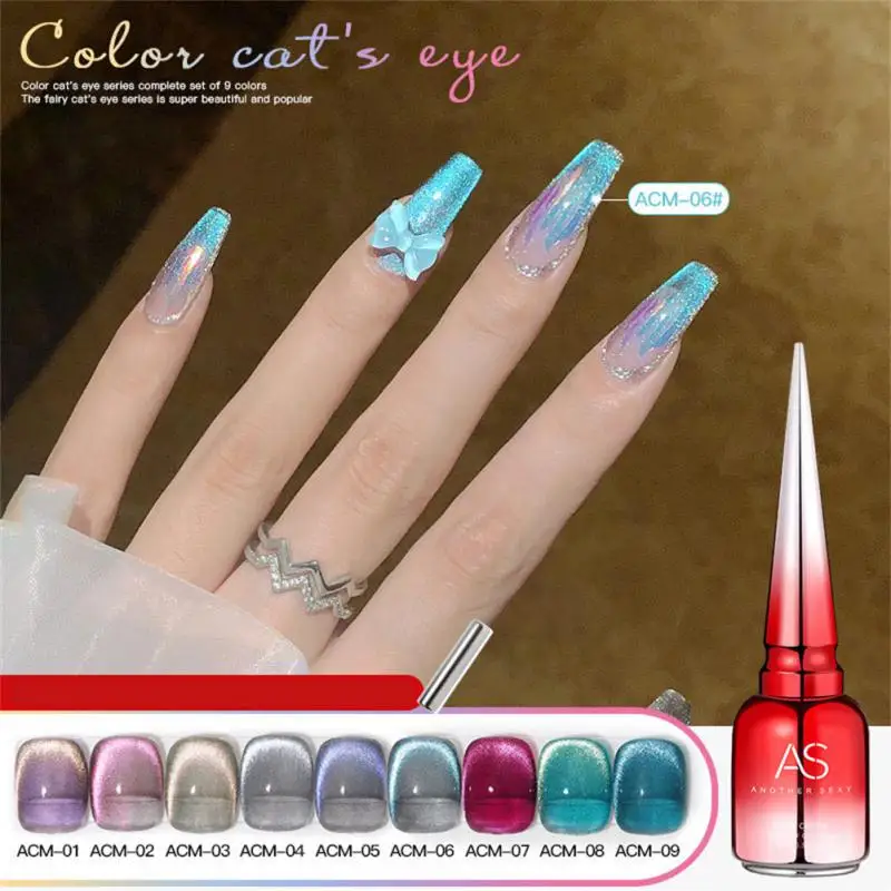 

15ml Cat Eyes Magnetic Gel Polish 9 Colors Soak Off Bright Silver UV Gel Enamel Lacquer Glitter Nail Art Varnish TSLM1