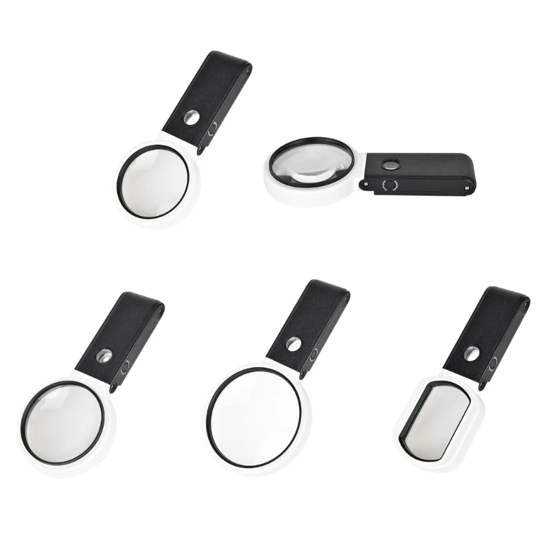 

Magnifying Glass 6X/25X with Light & Stand Handheld Standing LED Magnifier Gift