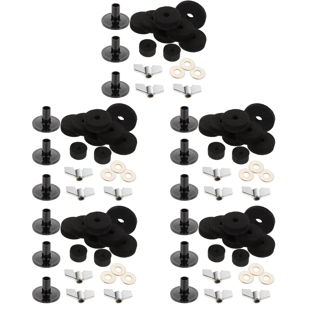

5 Sets Professional Drum Cymbal Felt Pads Set Drum Supplies Drum Set Supplies