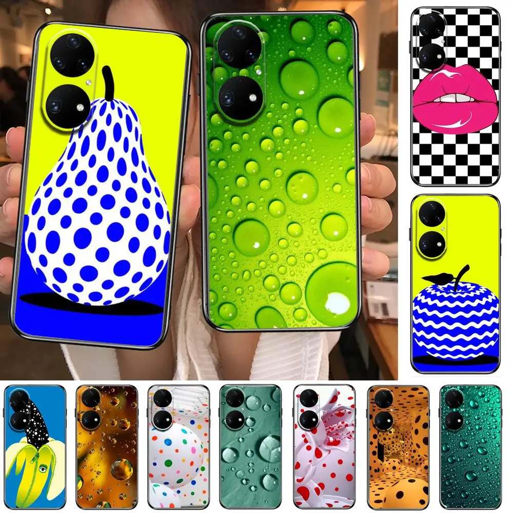 

HD-artistic speckle pattern Phone Case For Huawei p50 P40 p30 P20 10 9 8 Lite E Pro Plus Black Etui Coque Painting Hoesjes comic