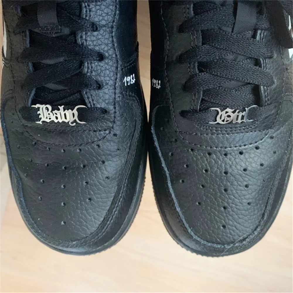 Фото 1 пара декоративных пряжек для обуви из нержавеющей стали в готическом стиле для девочек, украшения для шнурков, подарок для дочери/внучки, декор для кроссовок №3