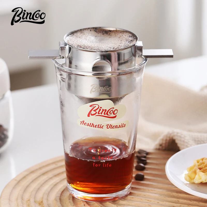 Фильтр Bincoo из нержавеющей стали фильтр для кофе чашка кофейника ручной работы