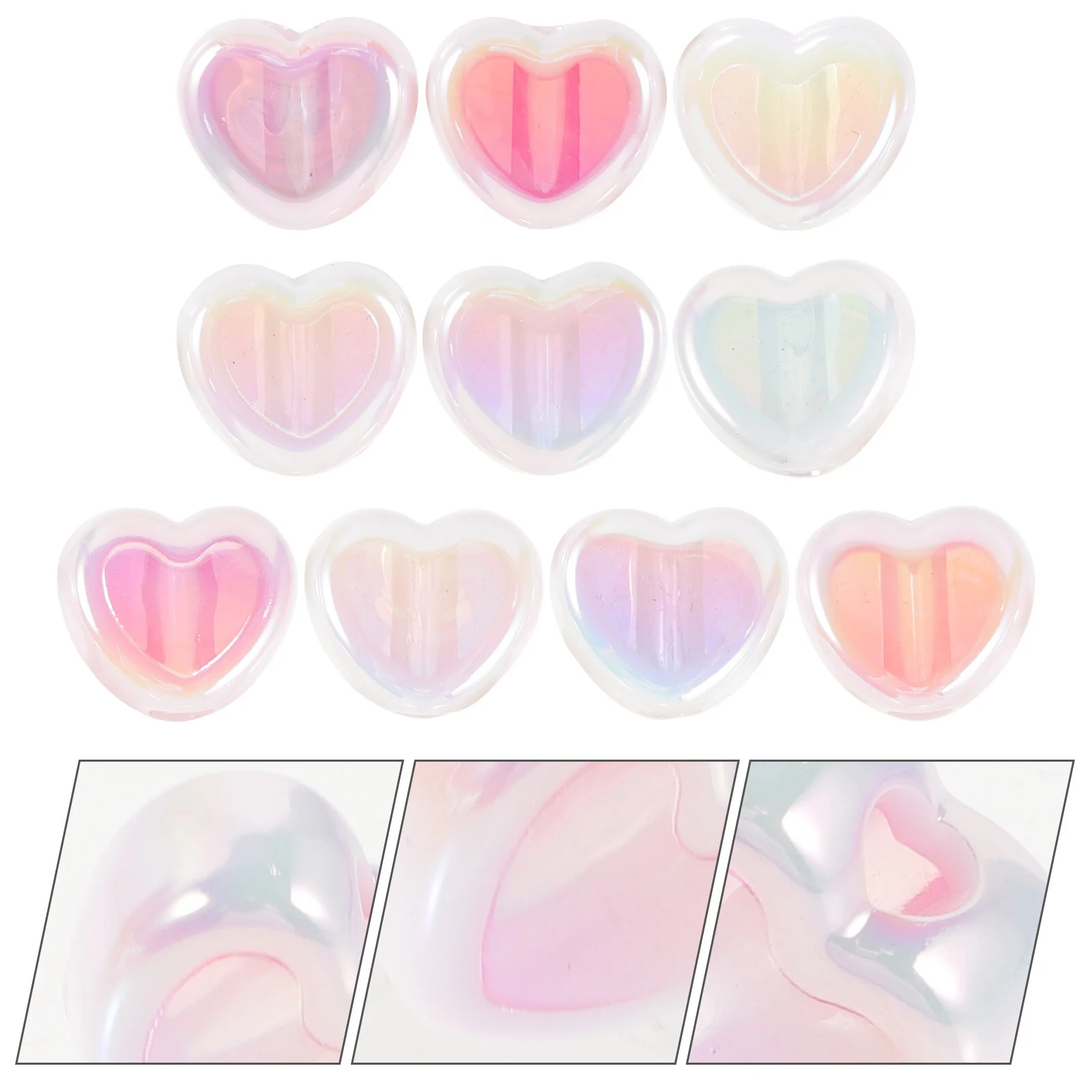 

_ Бусины-цепочки, бусины, ручки для рукоделия, в форме сердца