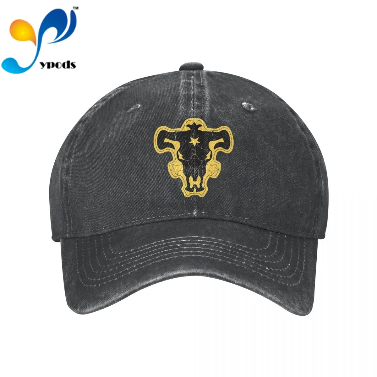 

Black Clover Black Bulls Logo Denim Baseball Cap Snapback Hats Autumn Summer Hat For Men Women Caps Casquette Hats