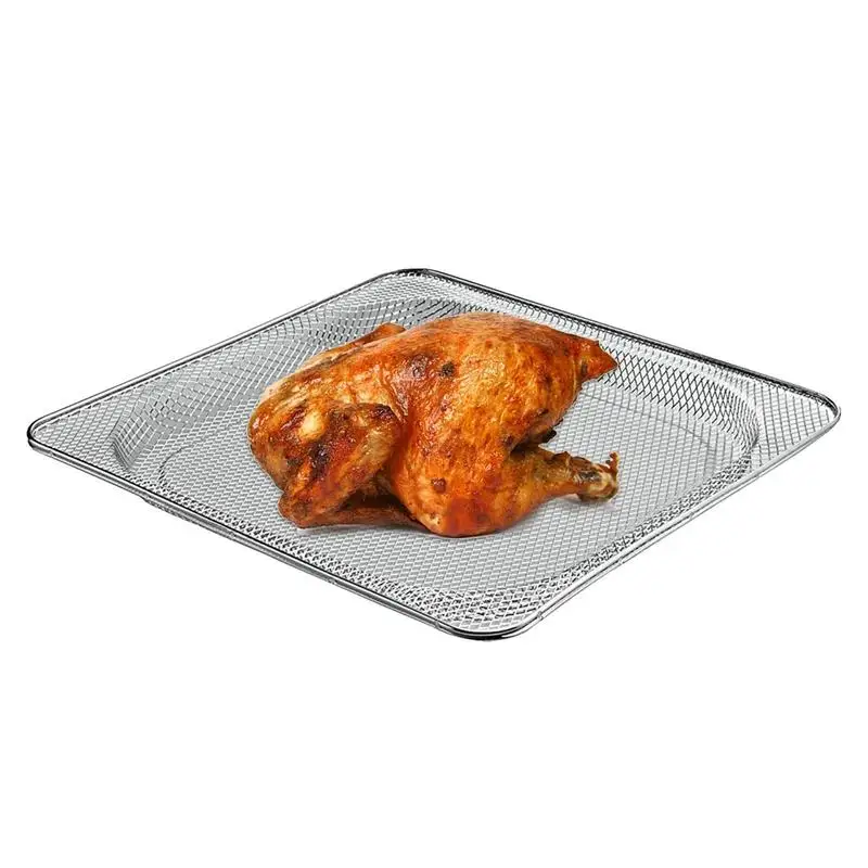 

Crisper Tray Detachable Air Fryer Stainless Steel Basket Basket Tray Mesh Basket Set Evenly Circulated Replacement Baking Sheet