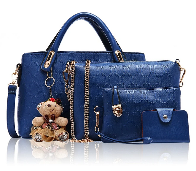 

4Pcs\Set Fashion Brand Women Bag Brand Women Messenger Bags Handbags PU Leather Purse Satchel Messenger Travel Bags