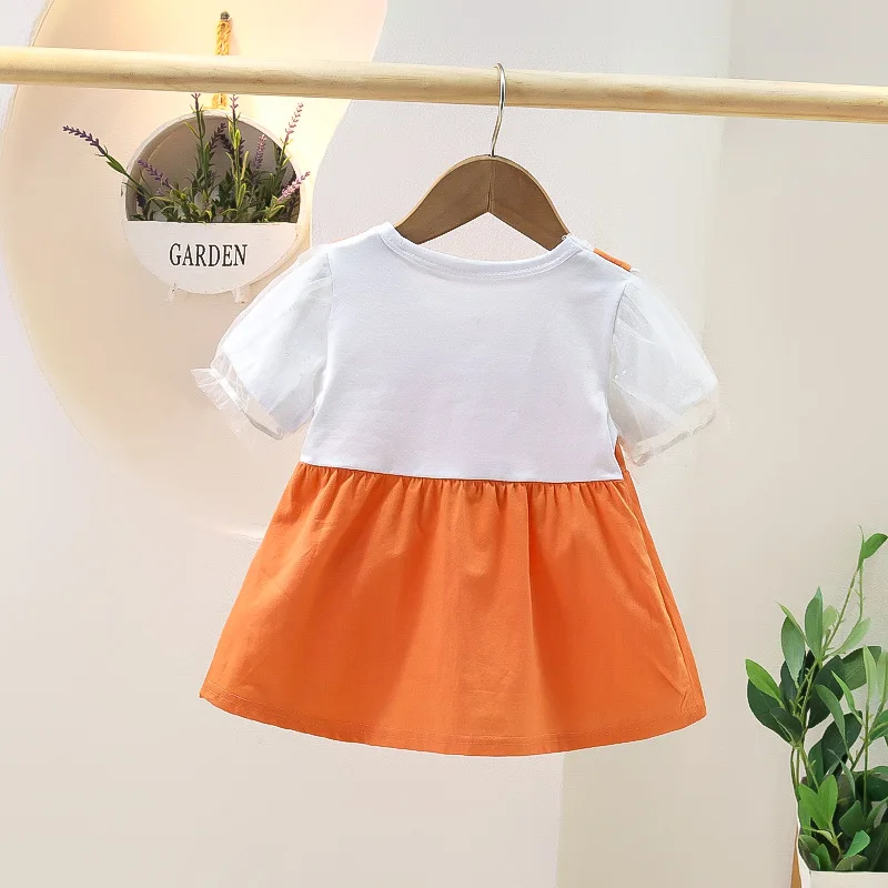 Милое платье принцессы для маленьких девочек новинка 2024 летнее Лоскутное