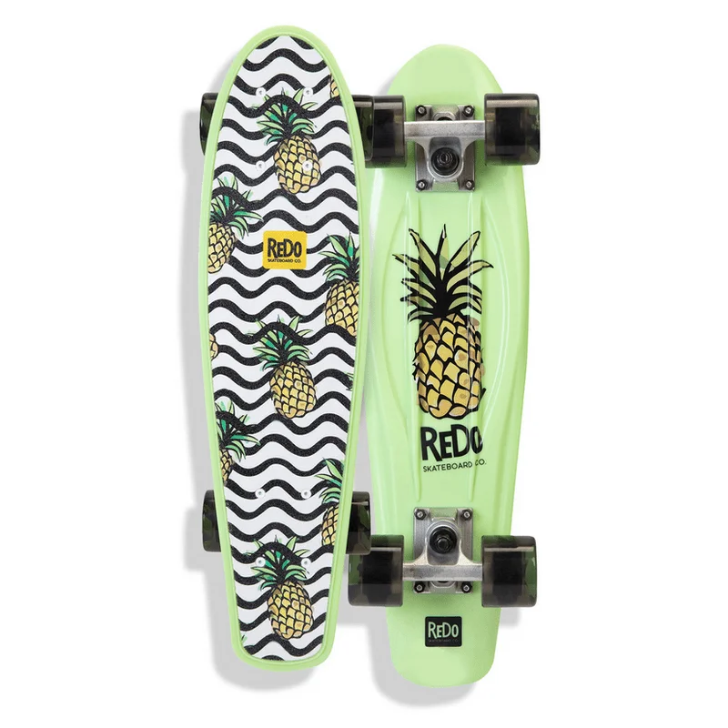 

Skateboard 22.5" x 6" Retro Poly Wavy Pineapple Cruiser Complete Skateboard