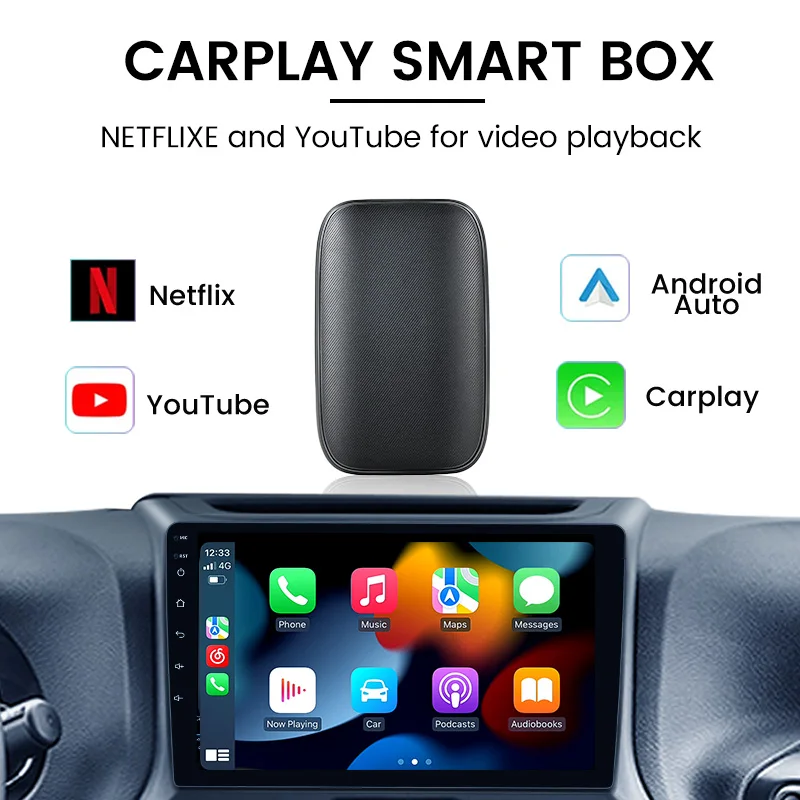 Мини Android Ai Box проводной и беспроводной адаптер CarPlay для автомобиля авто VW KIA Benz