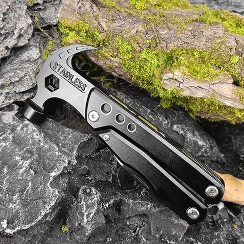 

2022 Portable Pocket Multitool Claw Hammer Stainless Steel Tool with Nylon Sheath Outdoor Survival Camping Hunting Hiking 1 PC