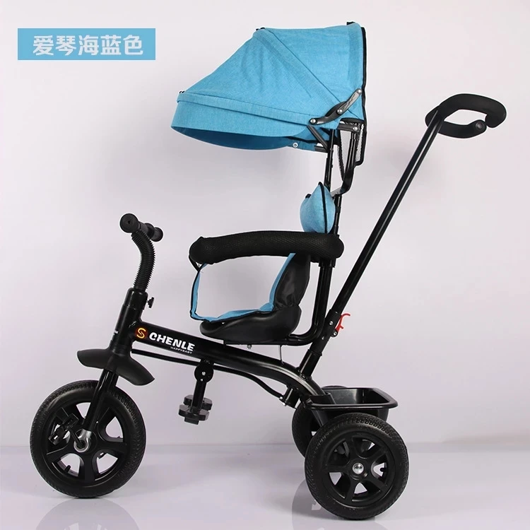 

Трехколесный детский трехколесный велосипед, складное вращающееся кресло, детские велосипеды, трехколесная коляска, детская тележка