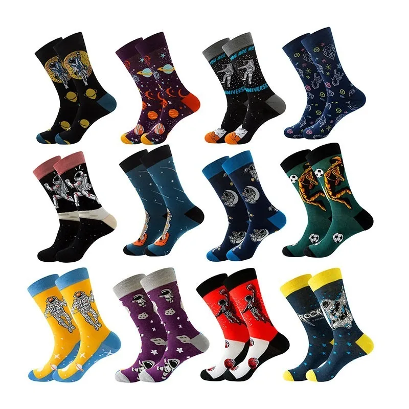 

New Cosmic Series Men's Socks Planet Women's Socks Astronaut Socks