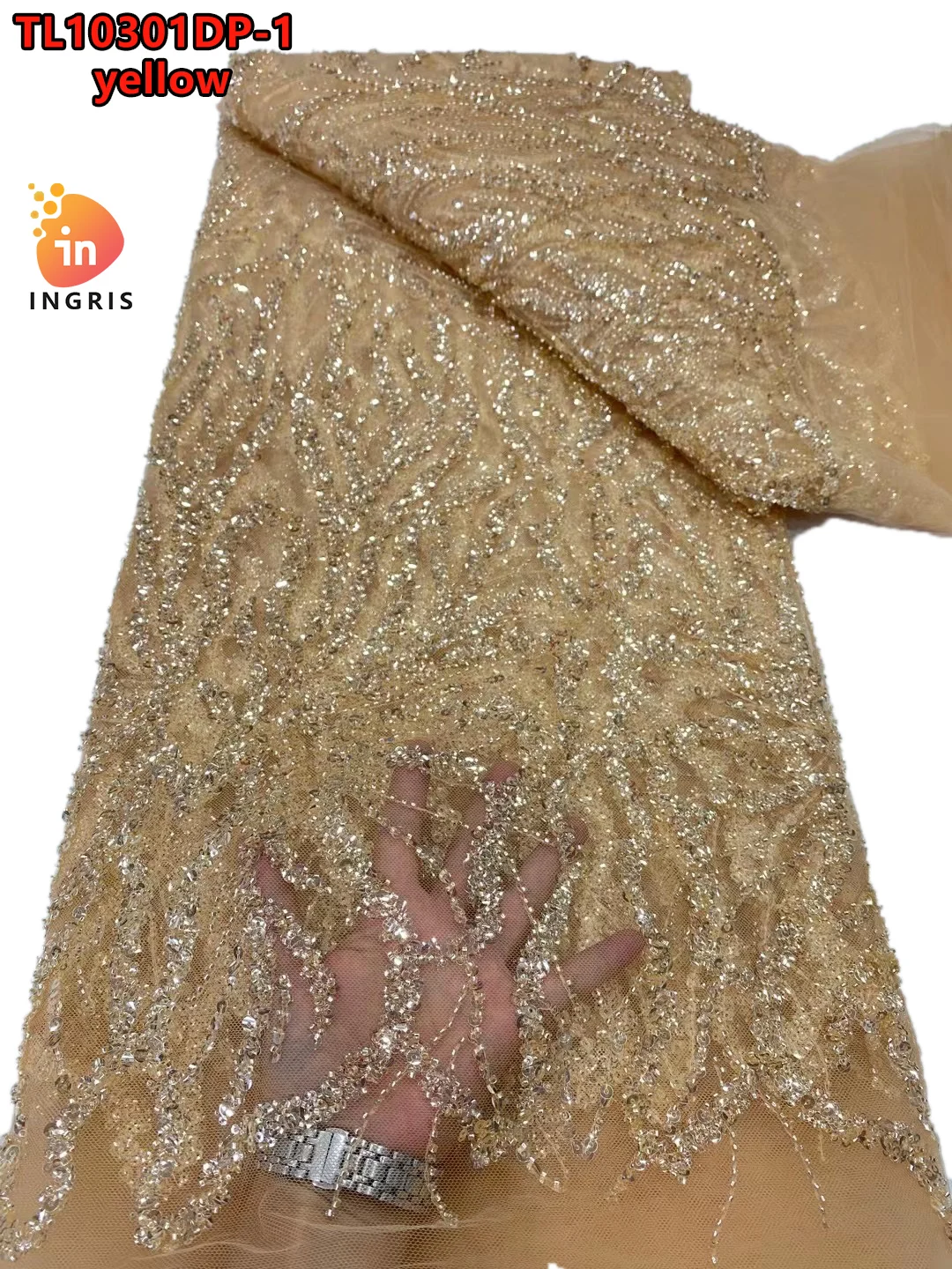 

Высококачественная Роскошная французская вышивка, плотная кружевная ткань для жениха, африканская нигерийская кружевная ткань с блестками и бисером для свадебного платья, шитье