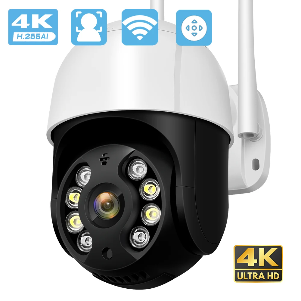 

4K 8MP PTZ IP Camera WiFi Humanoid Detection Color Night Vision Audio Security WiFi Camera P2P CCTV Video Surveillance Cameras